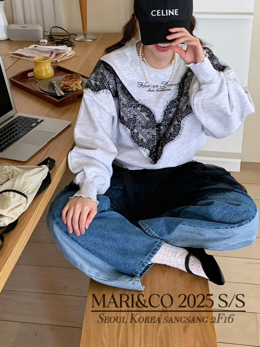 MARI CO韓國直郵㊣東大門實拍女裝新品熱賣職業休閑25春夏衛衣ARANCIA衛衣