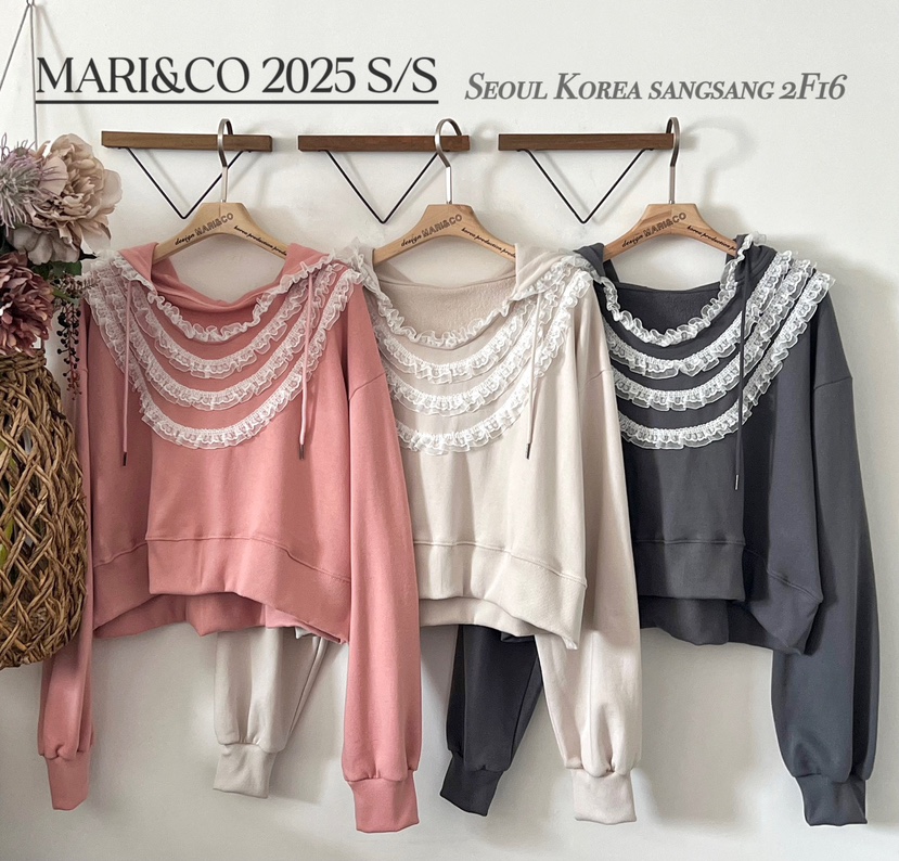 MARI CO韓國直郵㊣女裝新品職業推薦熱賣時尚25春夏人氣衛衣ARANCIA衛衣