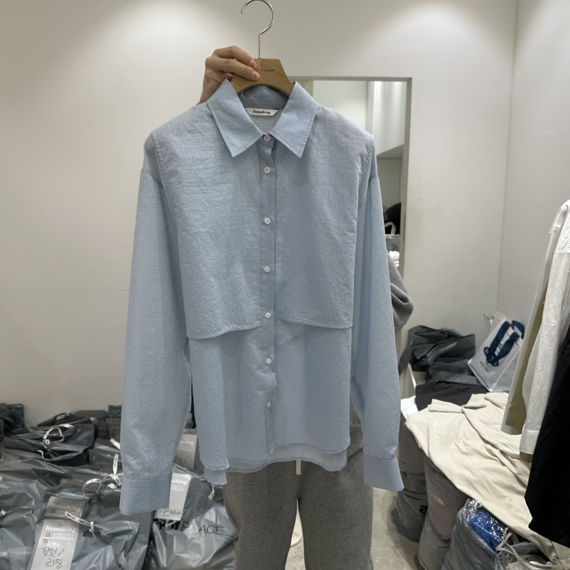 URBANSTORY/REMAKING韓國㊣直郵東大門代購女裝新款25春夏襯衫蕾絲衫Remaking/URBANSTORY襯衫/蕾絲衫