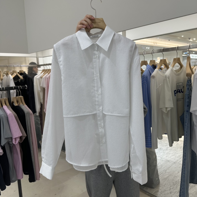 URBANSTORY/REMAKING韓國㊣直郵東大門代購女裝新款25春夏襯衫蕾絲衫Remaking/URBANSTORY襯衫/蕾絲衫圖色2