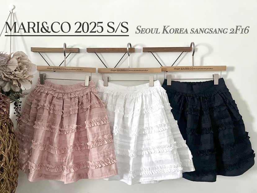 MARI CO直郵韓國代購㊣女裝新品25春夏熱賣人氣時尚休閑短裙ARANCIA短裙