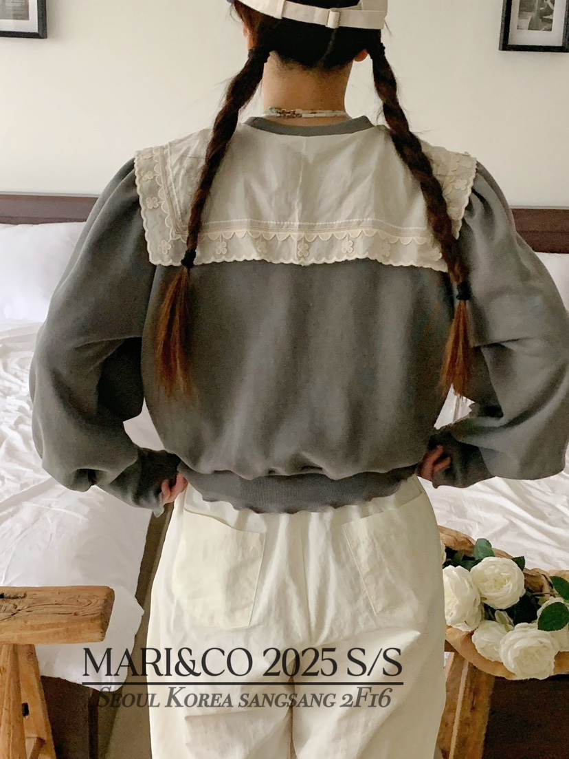 MARI CO直郵韓國代購㊣女裝新款時尚25春夏熱賣職業休閑衛衣MARI CO衛衣