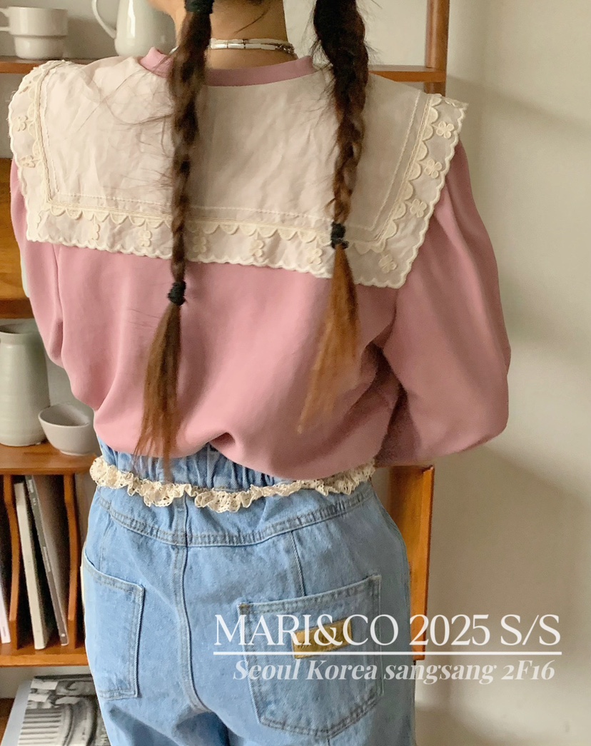 MARI CO直郵韓國代購㊣女裝新款時尚25春夏熱賣職業休閑衛衣MARI CO衛衣