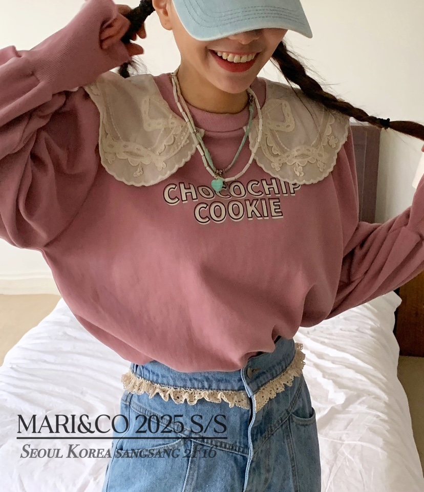 MARI CO直郵韓國代購㊣女裝新款時尚25春夏熱賣職業休閑衛衣MARI CO衛衣圖色2