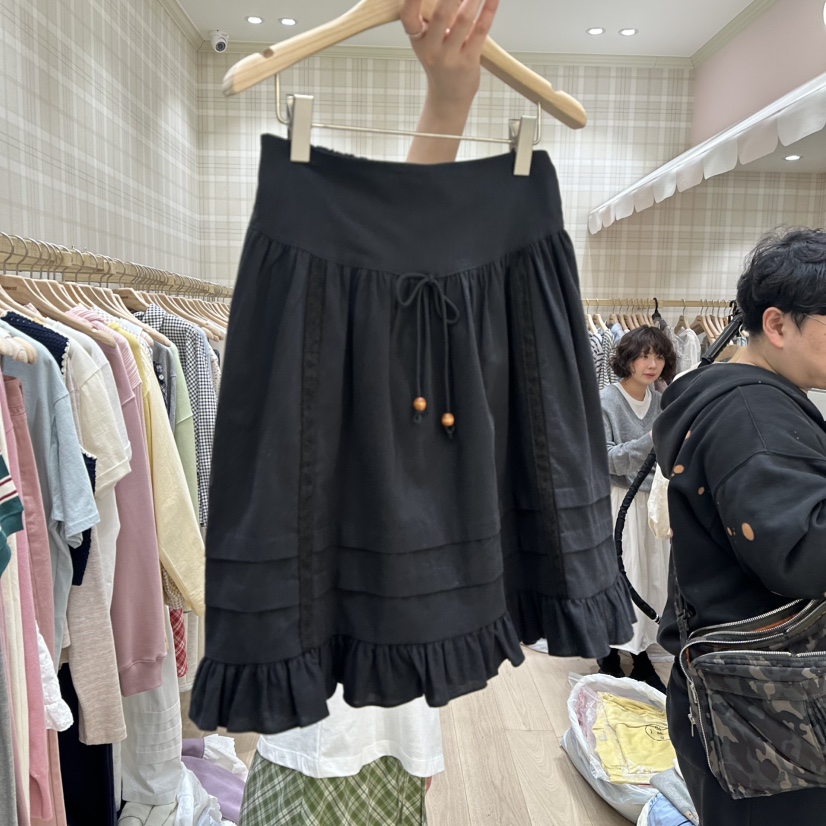 OURMOMENT韓國直郵㊣東大門實拍女裝新品休閑時尚半身裙中短裙OURMOMENT半身裙/中短裙圖色2