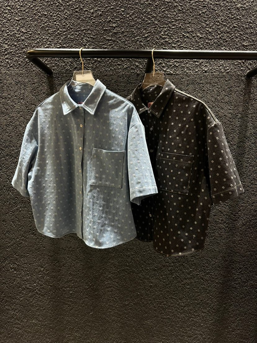 UNICO-p韓國直郵㊣東大門實拍女裝新品職業襯衫蕾絲衫圓點牛仔布UNICO-p襯衫/蕾絲衫