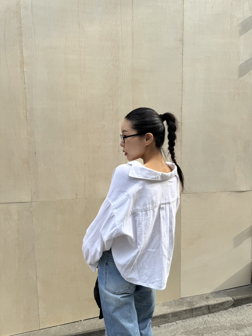LIMLIMLIM直郵韓國代購㊣女裝新款熱賣休閑推薦襯衫蕾絲衫亞麻LIM LIM LIM襯衫/蕾絲衫