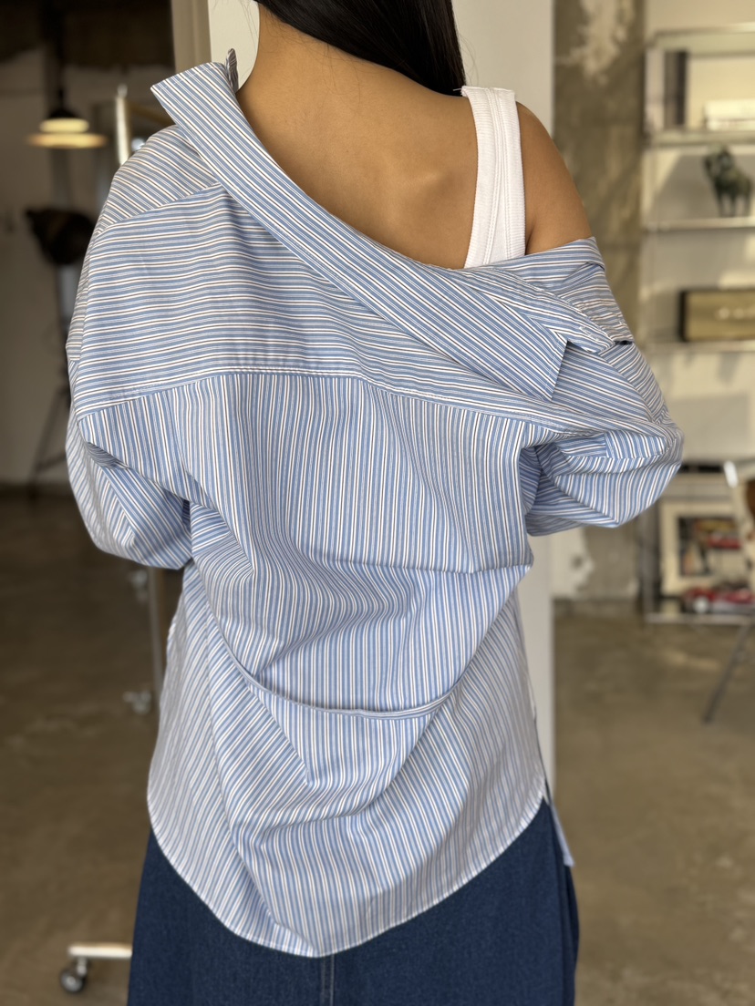 LIMLIMLIM直郵韓國代購㊣女裝新品25春夏熱賣襯衫蕾絲衫含腰繩LIM LIM LIM襯衫/蕾絲衫