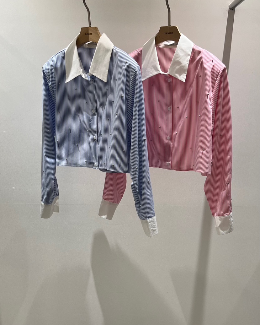 DENISE韓國㊣直郵東大門代購女裝新款推薦休閑時尚襯衫蕾絲衫DENISE襯衫/蕾絲衫