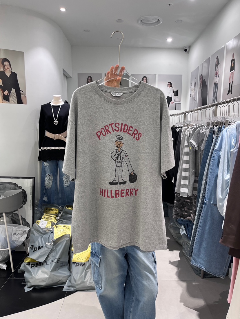 WATERMELON韓國㊣直郵東大門代購女裝新品休閑人氣推薦職業T恤WATERMELONT恤圖色2