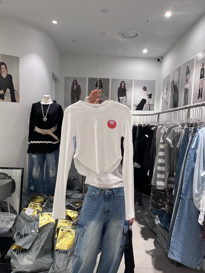 WATERMELON韓國㊣直郵東大門代購女裝新品休閑人氣時尚長袖T恤WATERMELON長袖T恤