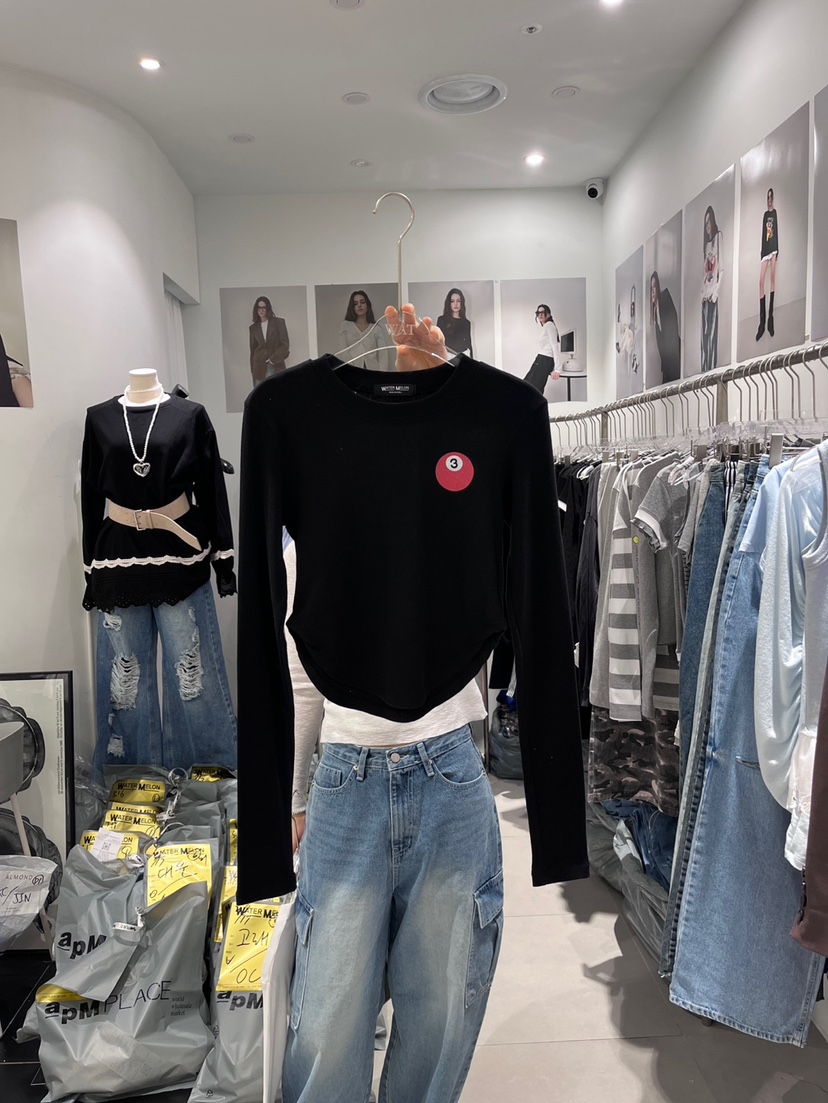 WATERMELON韓國㊣直郵東大門代購女裝新品休閑人氣時尚長袖T恤WATERMELON長袖T恤圖色3