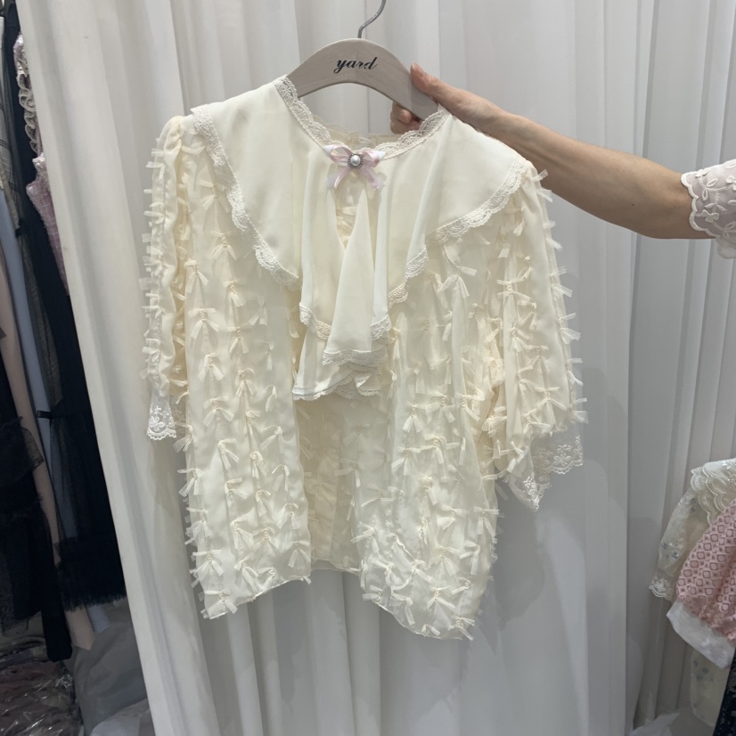 YARD直郵韓國代購㊣女裝新品休閑人氣時尚熱賣25春夏襯衫蕾絲衫YARD襯衫/蕾絲衫