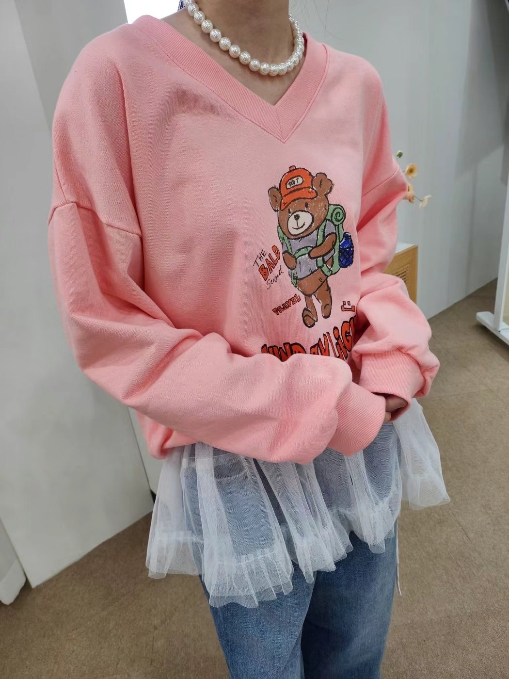 LAYERING直郵韓國代購㊣女裝新品人氣推薦25春夏時尚休閑衛衣LAYERING衛衣圖色3