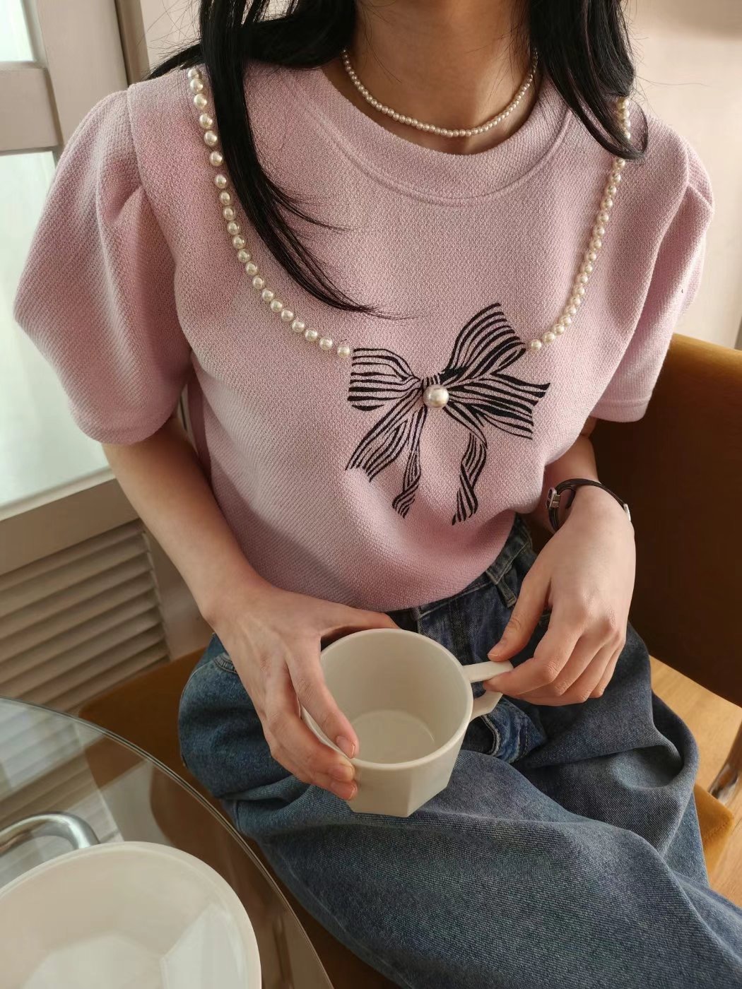 LAYERING直郵韓國代購㊣女裝新款時尚職業熱賣休閑25春夏T恤LAYERINGT恤圖色3