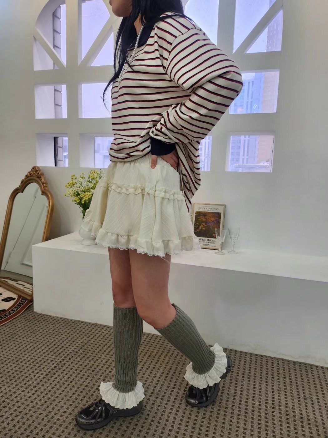 LAYERING韓國直郵㊣東大門實拍女裝新品職業推薦25春夏短裙LAYERING短裙