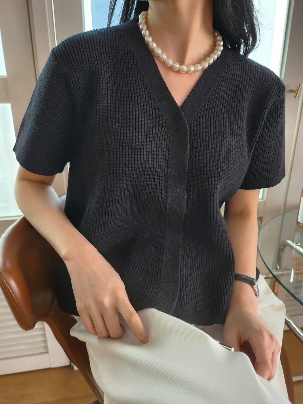 LAYERING直郵韓國代購㊣女裝新品25春夏人氣職業推薦針織衫LAYERING針織衫