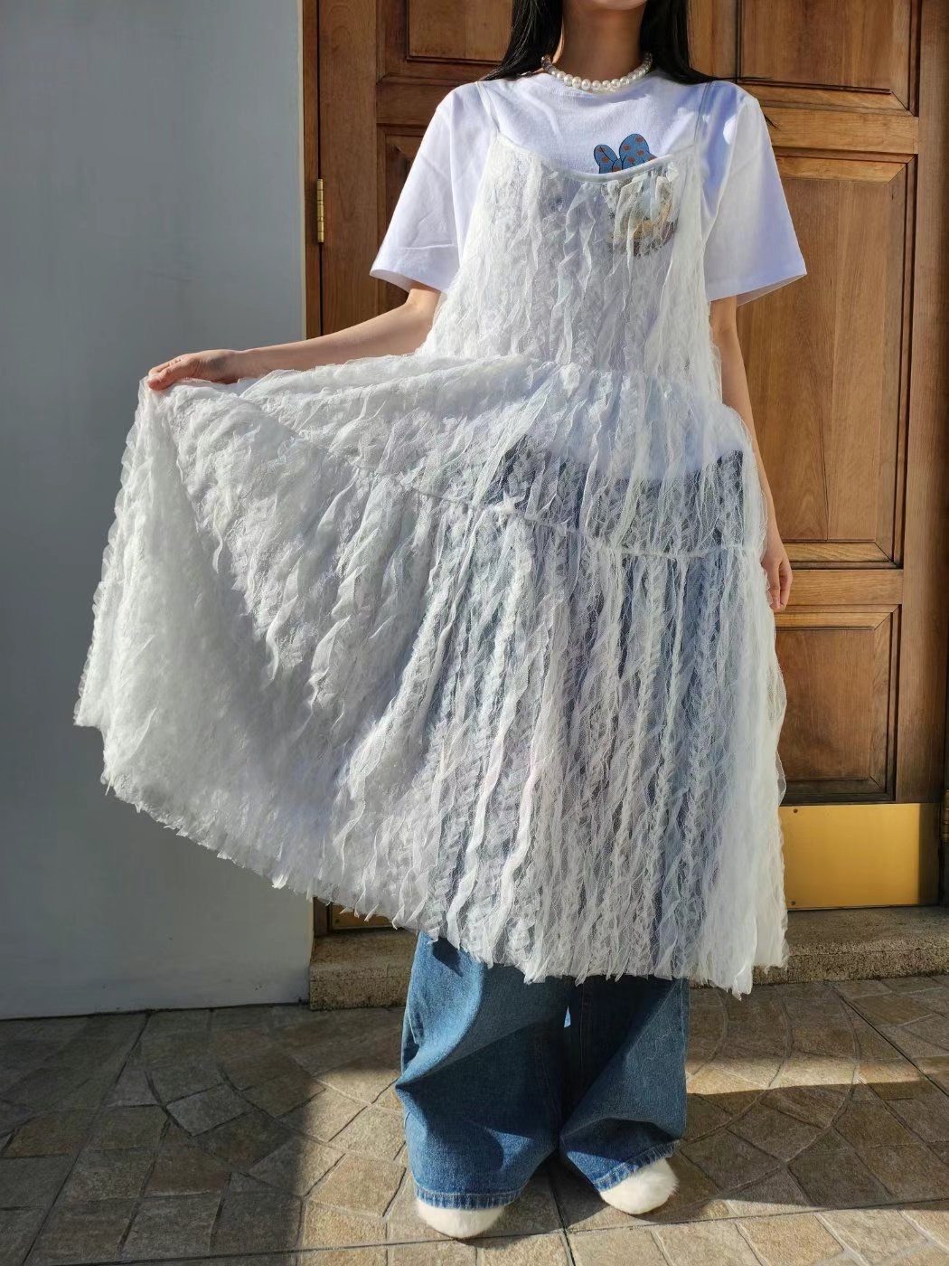 LAYERING韓國直郵㊣女裝新品25春夏時尚休閑人氣推薦連衣裙LAYERING連衣裙