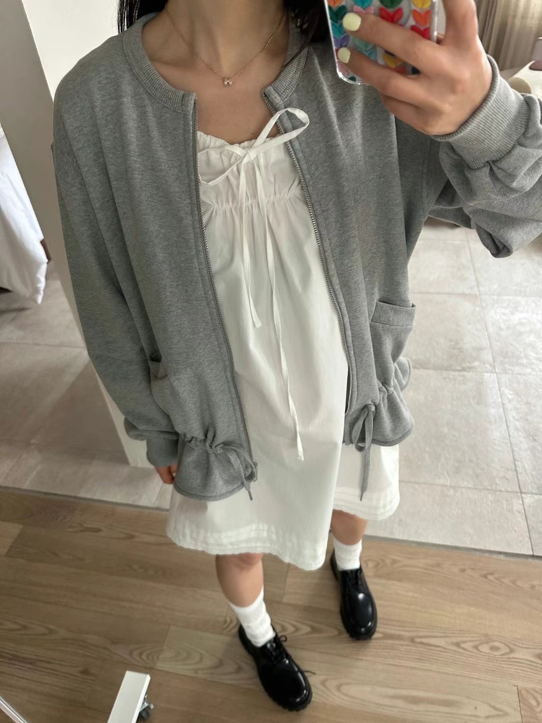 DRESS U韓國直郵㊣東大門實拍女裝新品25春夏休閑夾克拉鏈DRESS U夾克圖色2