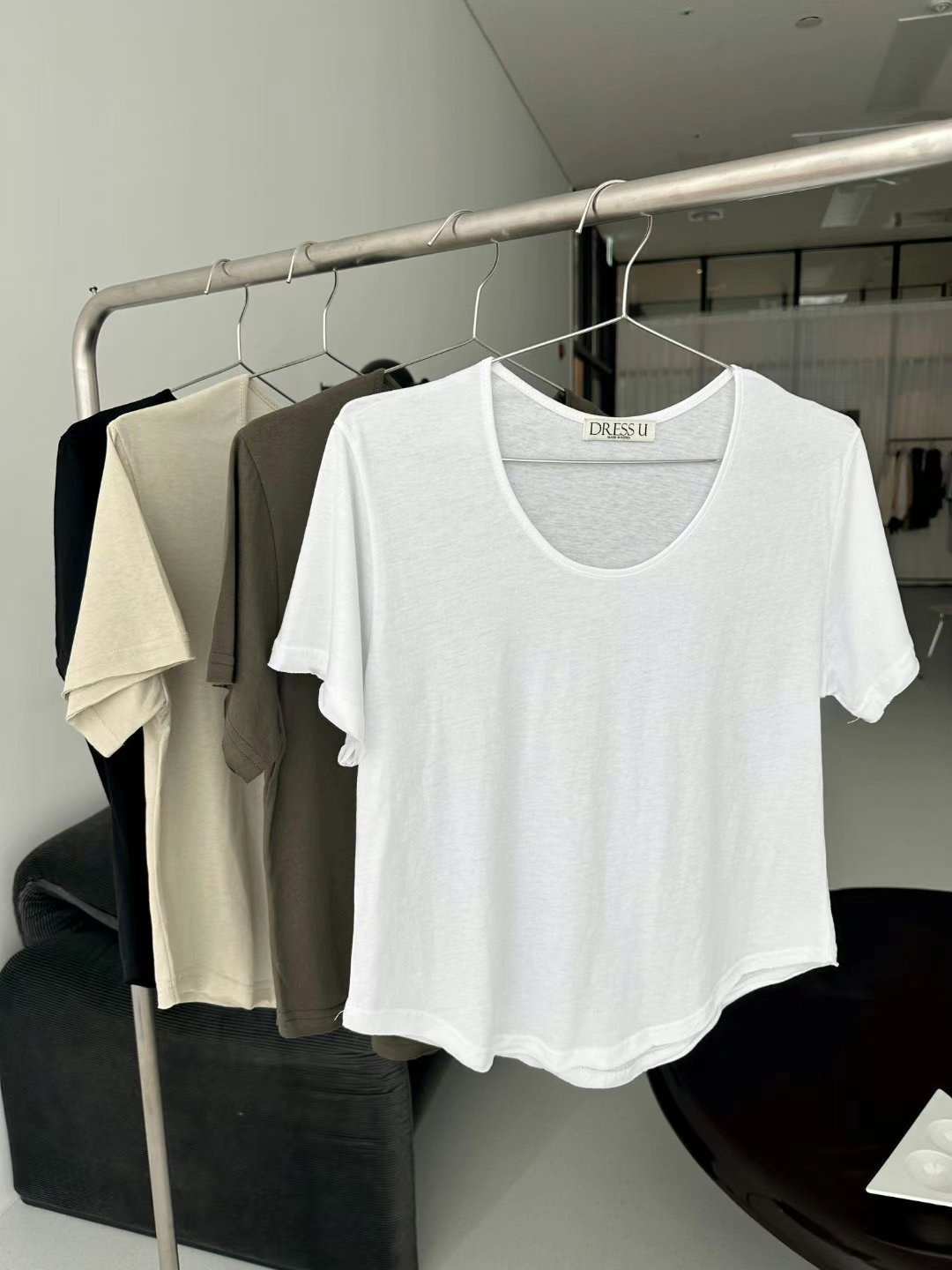 DRESS U韓國直郵㊣東大門實拍女裝新品推薦休閑25春夏時尚T恤DRESS UT恤