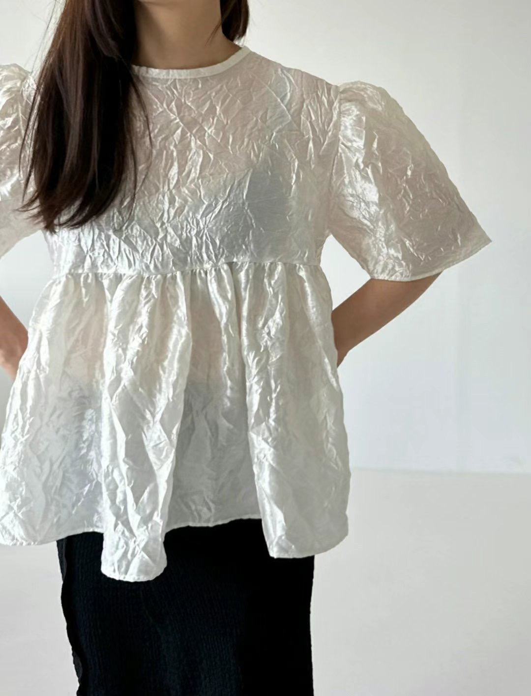 DRESS U韓國直郵㊣東大門實拍女裝新品時尚25春夏襯衫蕾絲衫DRESS U襯衫/蕾絲衫圖色2