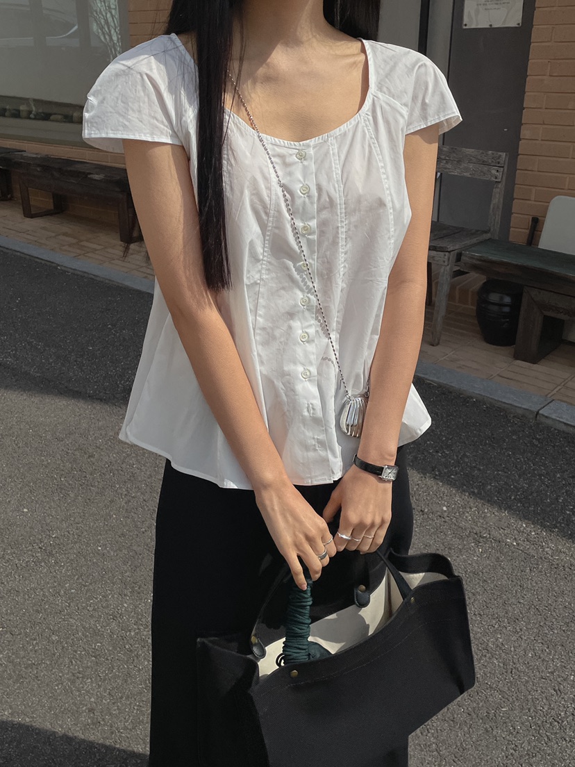 MUSHROOM EFFECT韓國㊣直郵東大門代購女裝新品職業襯衫蕾絲衫MUSHROOM EFFECT襯衫/蕾絲衫圖色2