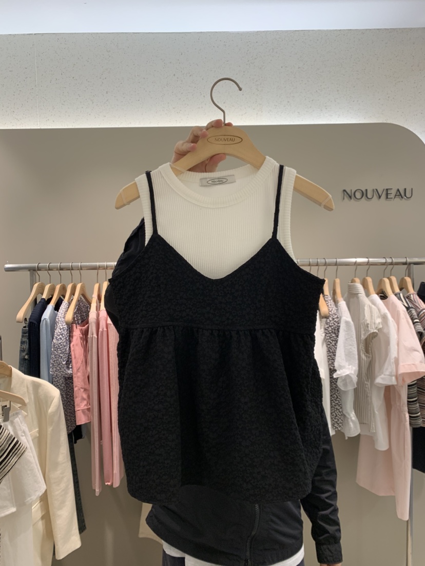NOUVEAU韓國直郵㊣東大門實拍女裝新品25春夏吊帶背心不含內搭NOUVEAU吊帶/背心圖色2