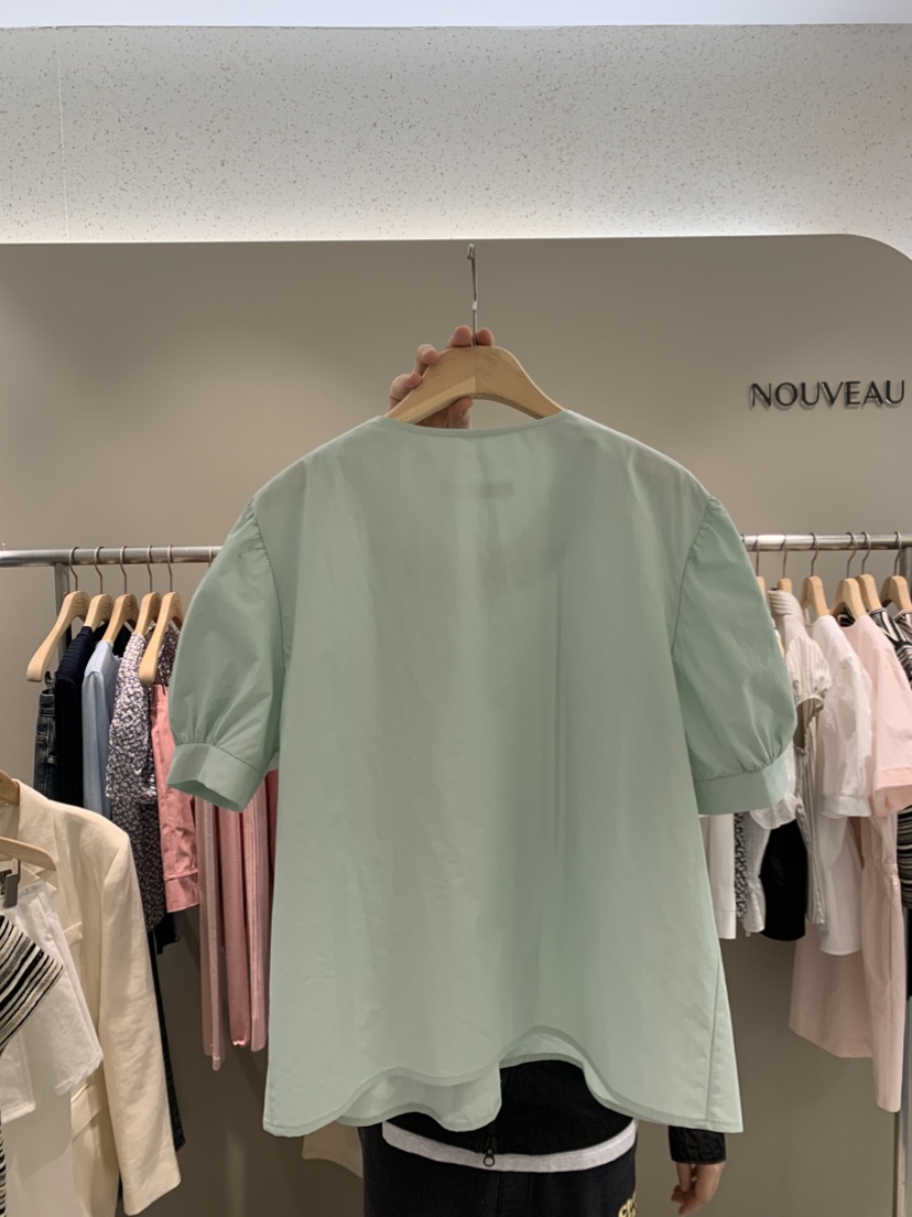 NOUVEAU韓國直郵㊣東大門實拍女裝新品時尚25春夏襯衫蕾絲衫NOUVEAU襯衫/蕾絲衫