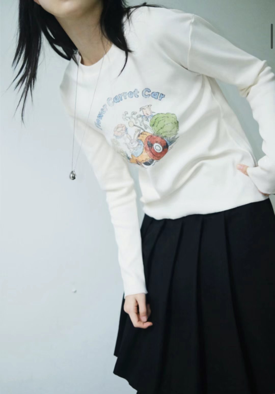 DRESS U直郵韓國代購㊣女裝新品休閑時尚推薦25春夏長袖T恤DRESS U長袖T恤