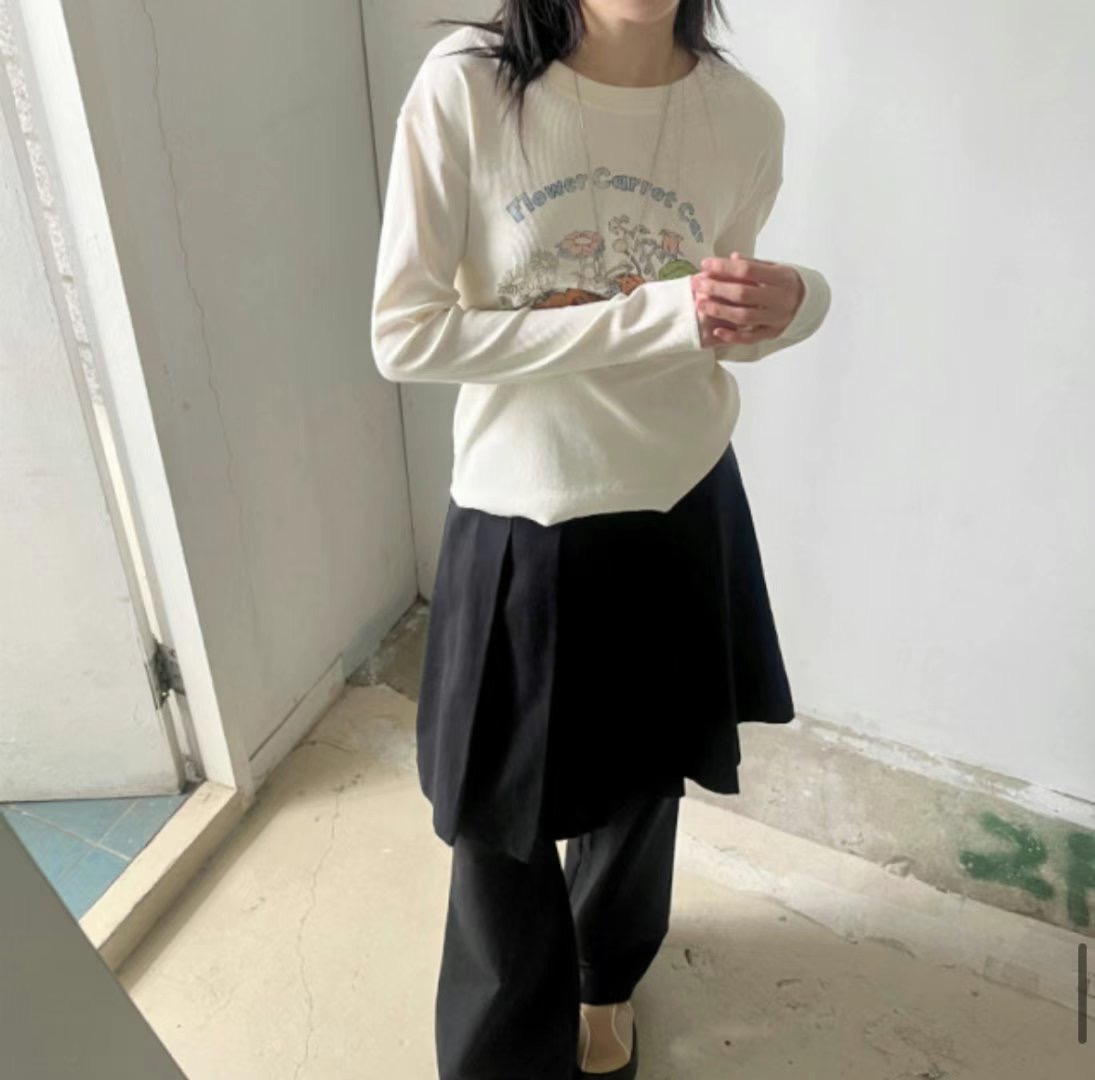 DRESS U直郵韓國代購㊣女裝新品休閑時尚推薦25春夏長袖T恤DRESS U長袖T恤