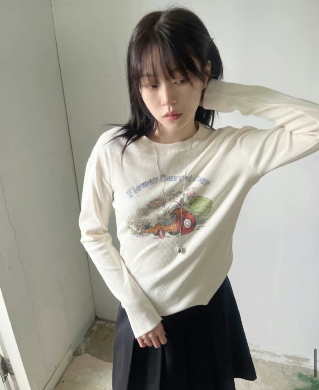 DRESS U直郵韓國代購㊣女裝新品休閑時尚推薦25春夏長袖T恤DRESS U長袖T恤