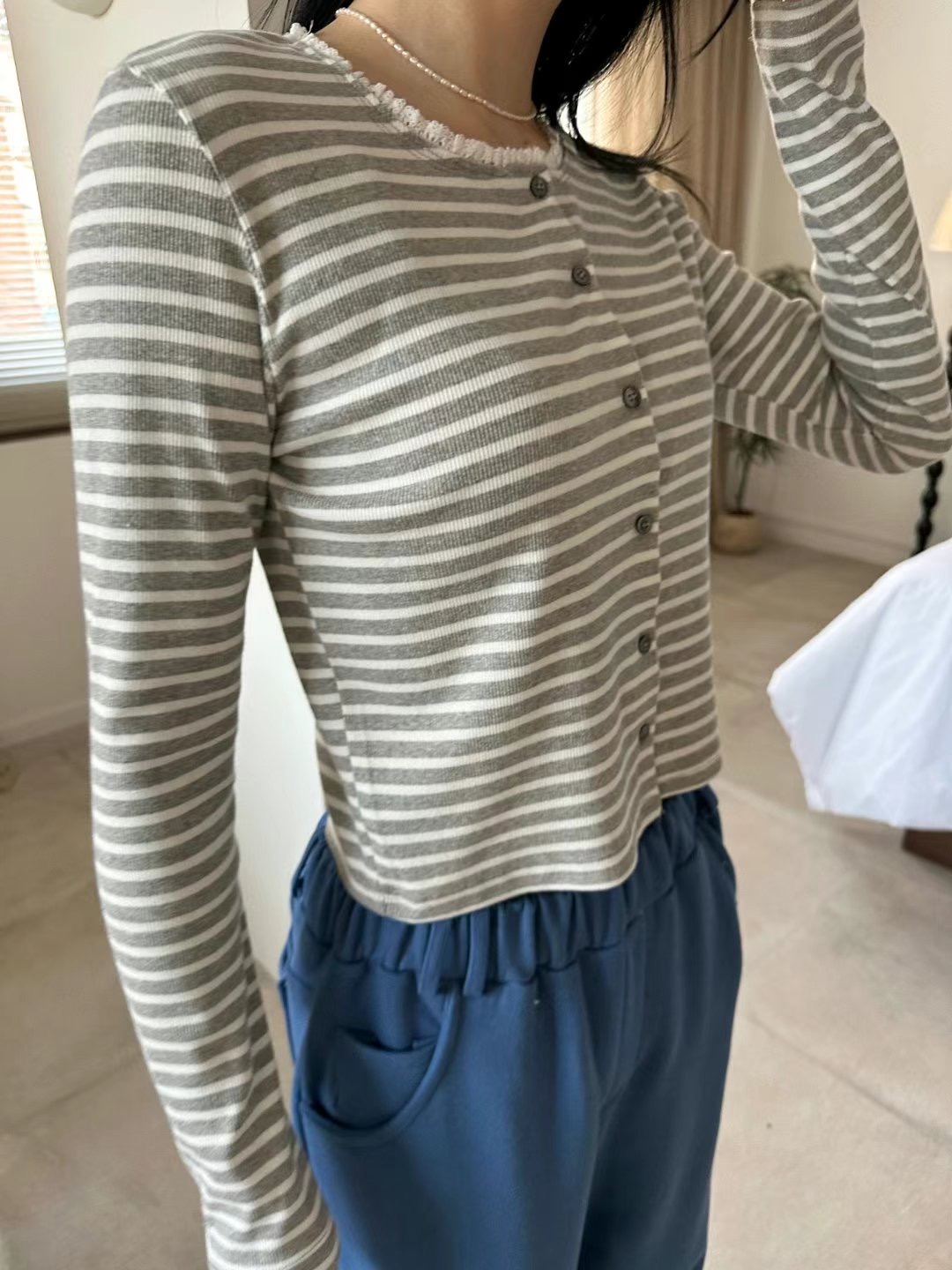 DRESS U韓國㊣直郵東大門代購女裝新款休閑25春夏熱賣針織衫DRESS U針織衫
