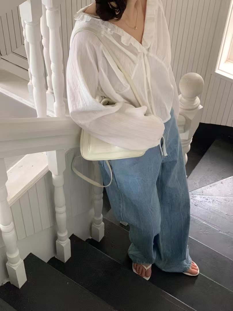 MINIT韓國直郵㊣女裝新款推薦人氣時尚職業休閑熱賣襯衫蕾絲衫MINIT襯衫/蕾絲衫