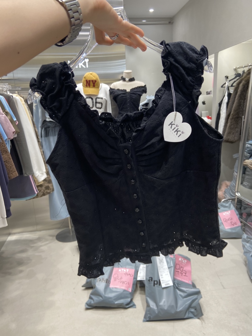 KIKI直郵韓國代購㊣女裝新品熱賣人氣休閑時尚推薦吊帶背心KIKI吊帶/背心圖色2