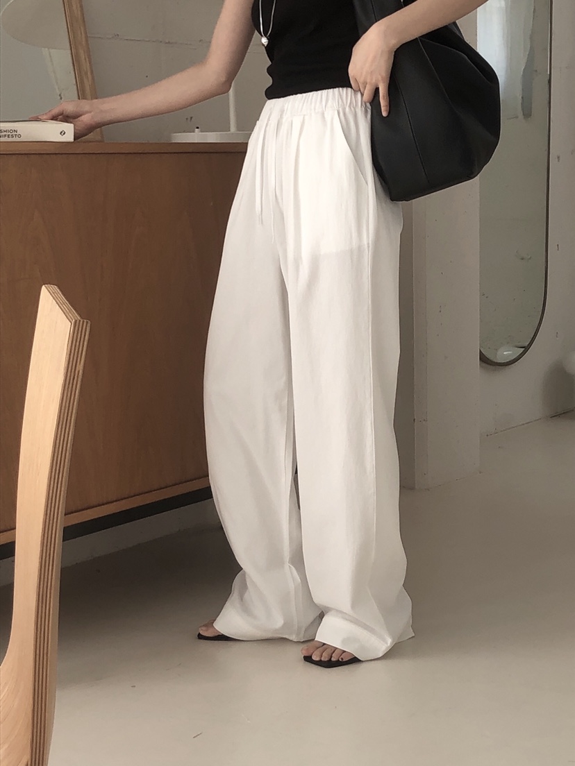 LE BUTTER韓國直郵㊣女裝新品25春夏休閑人氣休閑褲棉質綁帶LE BUTTER休閑褲