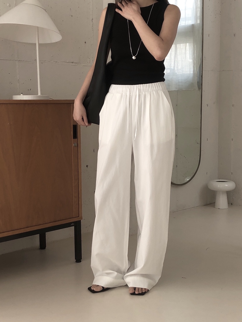 LE BUTTER韓國直郵㊣女裝新品25春夏休閑人氣休閑褲棉質綁帶LE BUTTER休閑褲