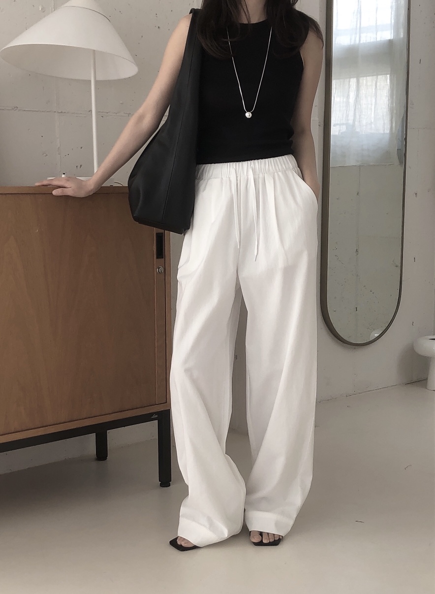 LE BUTTER韓國直郵㊣女裝新品25春夏休閑人氣休閑褲棉質綁帶LE BUTTER休閑褲