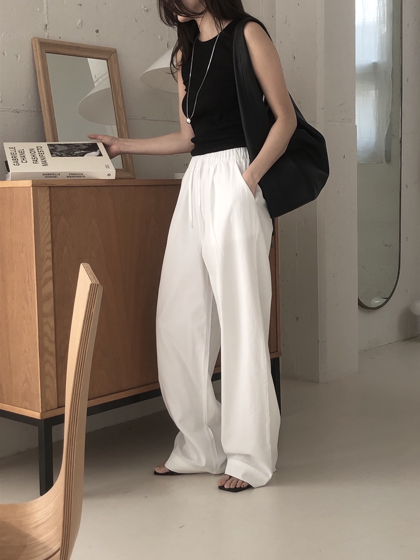 LE BUTTER韓國直郵㊣女裝新品25春夏休閑人氣休閑褲棉質綁帶LE BUTTER休閑褲