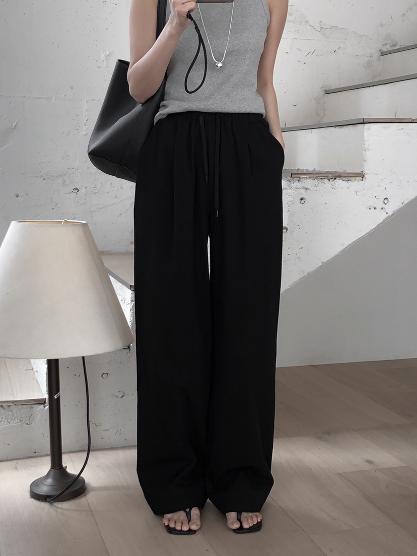 LE BUTTER韓國直郵㊣女裝新品25春夏休閑人氣休閑褲棉質綁帶LE BUTTER休閑褲