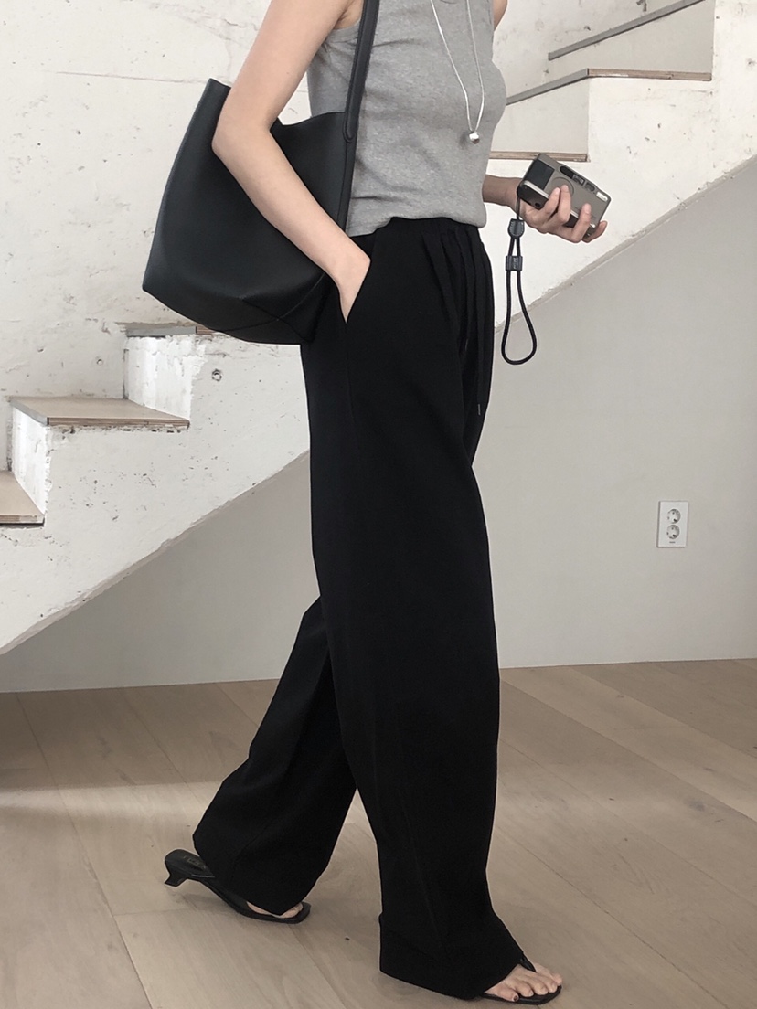 LE BUTTER韓國直郵㊣女裝新品25春夏休閑人氣休閑褲棉質綁帶LE BUTTER休閑褲