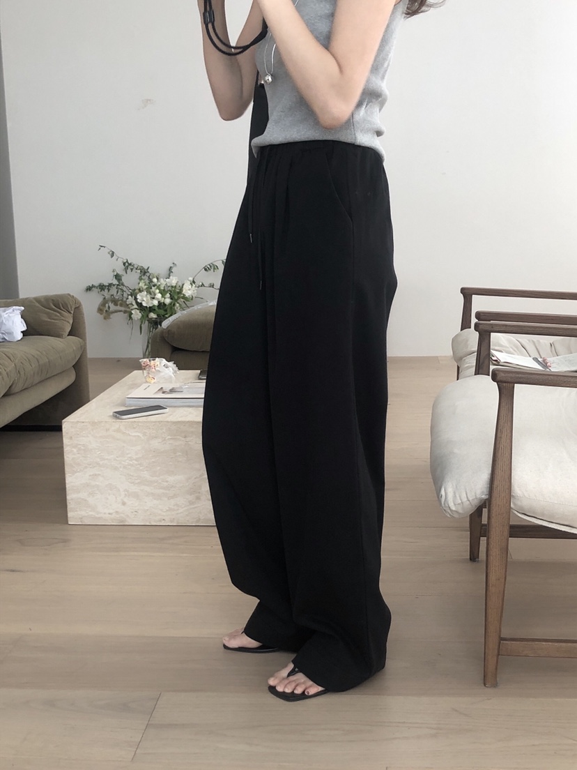 LE BUTTER韓國直郵㊣女裝新品25春夏休閑人氣休閑褲棉質綁帶LE BUTTER休閑褲