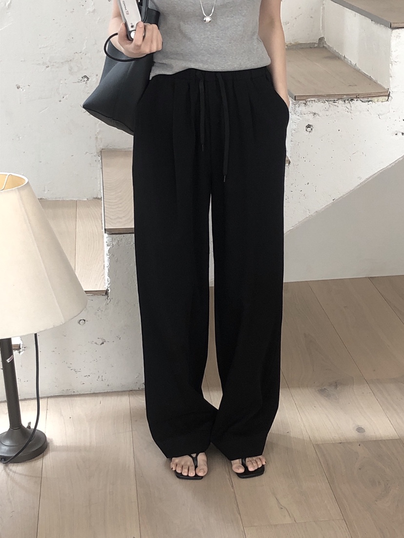 LE BUTTER韓國直郵㊣女裝新品25春夏休閑人氣休閑褲棉質綁帶LE BUTTER休閑褲