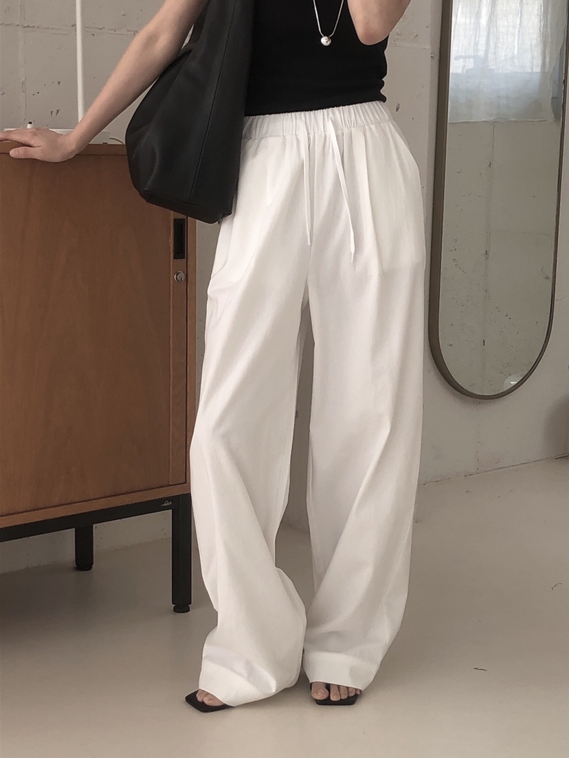 LE BUTTER韓國直郵㊣女裝新品25春夏休閑人氣休閑褲棉質綁帶LE BUTTER休閑褲