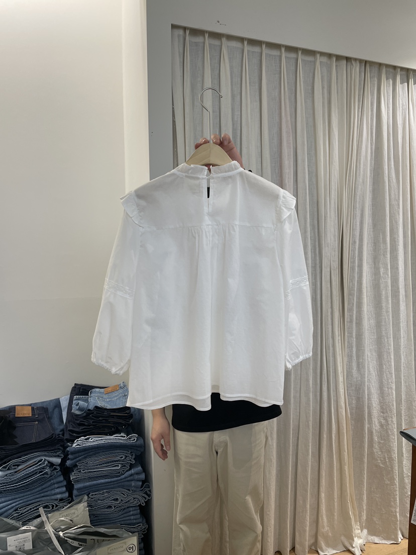 MOVENNE韓國㊣直郵東大門代購女裝新品休閑推薦25春夏襯衫蕾絲衫MOVENNE襯衫/蕾絲衫