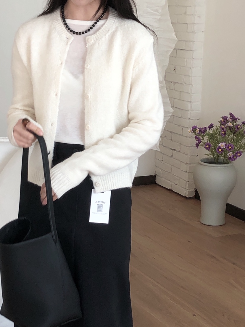 LE BUTTER韓國直郵㊣東大門實拍女裝新款25春夏針織衫羊駝LE BUTTER針織衫