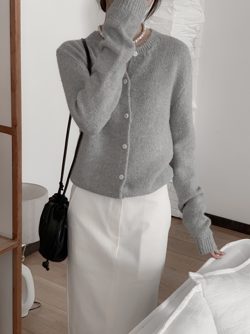 LE BUTTER韓國直郵㊣東大門實拍女裝新款25春夏針織衫羊駝LE BUTTER針織衫