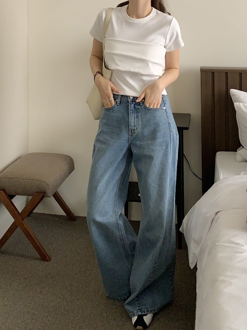FORMSTUDIO韓國㊣直郵東大門代購女裝新品人氣熱賣牛仔褲喇叭FORMSTUDIO牛仔褲