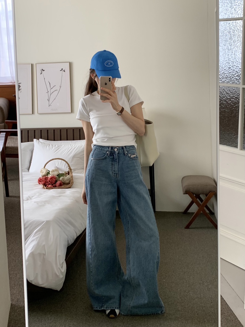 FORMSTUDIO韓國㊣直郵東大門代購女裝新品人氣熱賣牛仔褲喇叭FORMSTUDIO牛仔褲