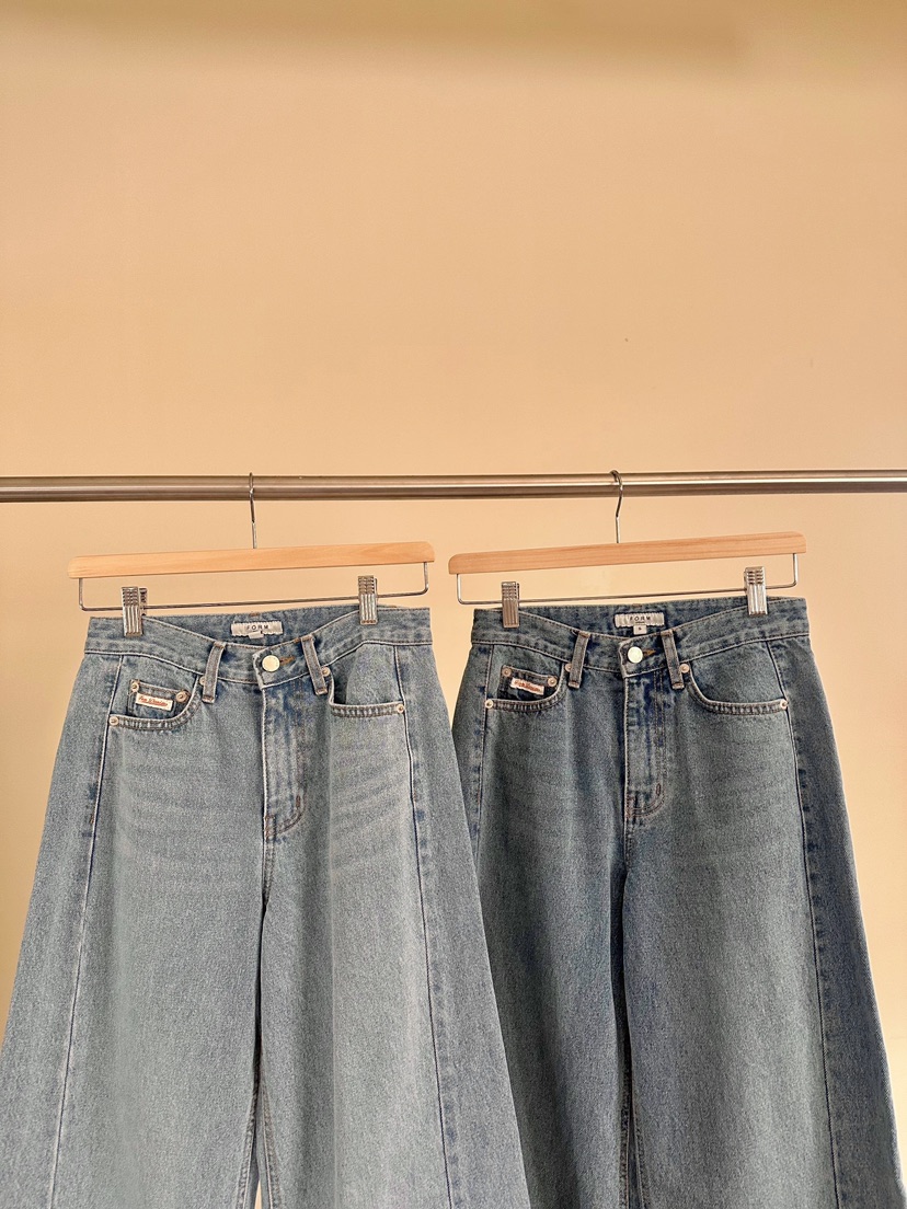FORMSTUDIO韓國㊣直郵東大門代購女裝新品人氣熱賣牛仔褲喇叭FORMSTUDIO牛仔褲
