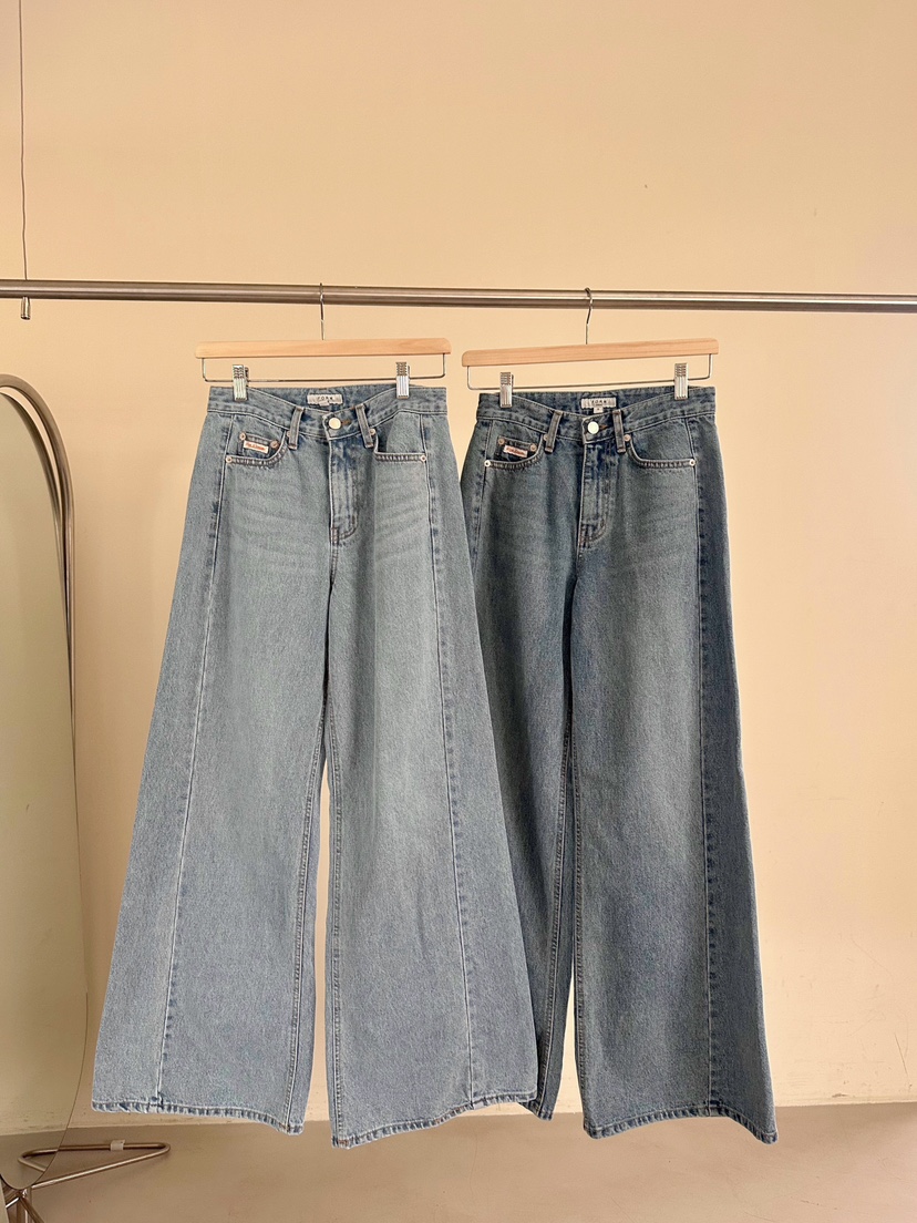 FORMSTUDIO韓國㊣直郵東大門代購女裝新品人氣熱賣牛仔褲喇叭FORMSTUDIO牛仔褲